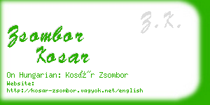 zsombor kosar business card